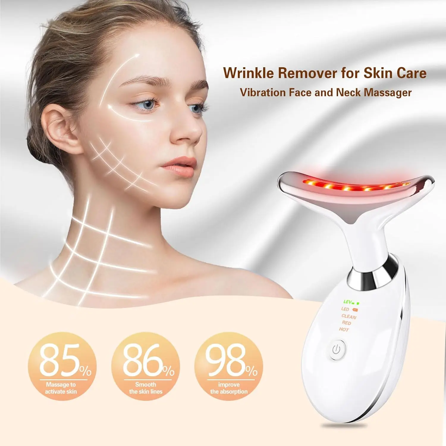 Neck Face Massager, Skin Care Face Massage Tool, 3-in-1 Facial Massager,  Face Sculpting Tool with Thermals, Vibration - AliExpress