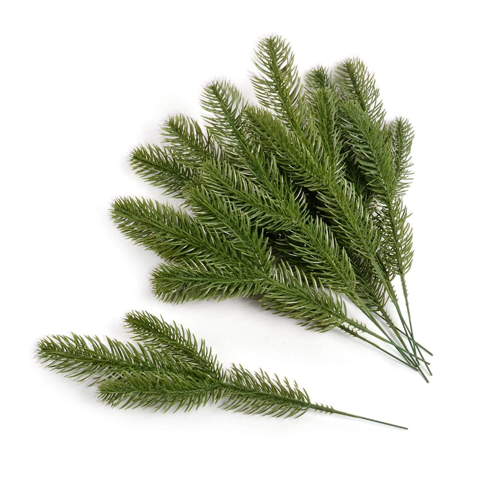 30/50PCS Weihnachten Tannennadeln Zweige Gefälschte Grün Kiefer Picks für Weihnachten Girlande Kranz DIY Dekor Weihnachten baum Dekorationen – Detail 1
