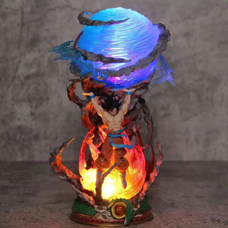 New 23cm Dragon Ball Anime Figure Son Goku Super Genki Bomb Luminous Figures Dbz Gk Figurine Pvc Statue Model Collectible Gifts image 4