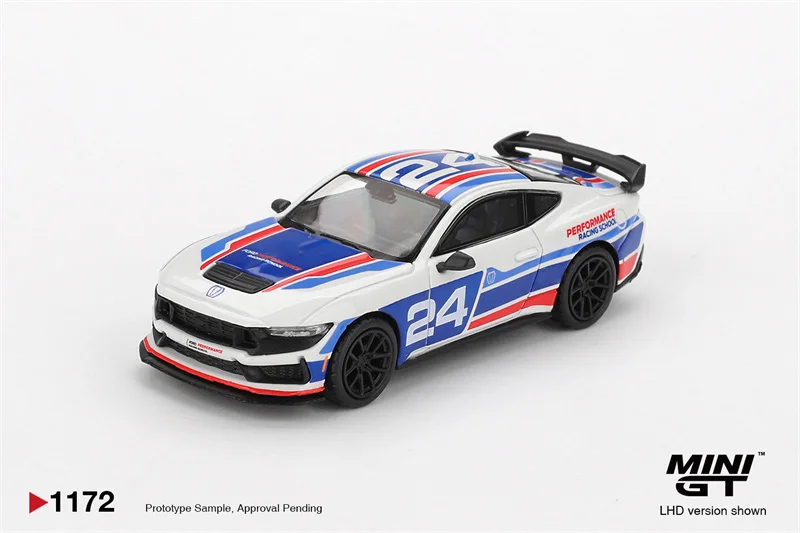 MINI GT 1:64 Dark Horse NO.24 Mustang Performance Racing School Die-Cast Car Model Miniature Gifts