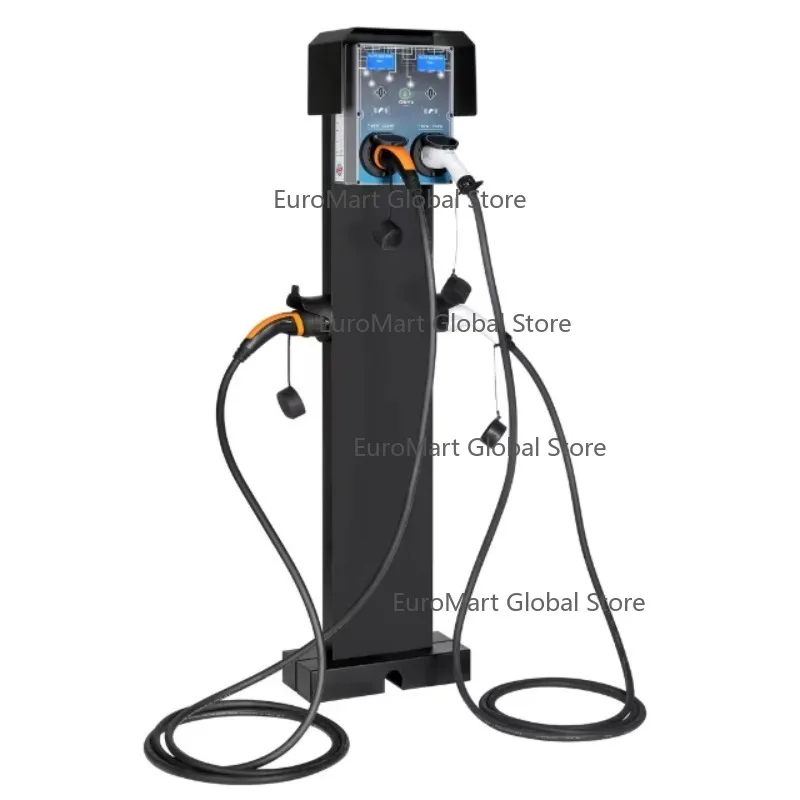 New Dual Output 44 kW Type 2 Socketed Charge Cable Adjustable 3.5-22 kW RFID Control Easy Installation Fast Charging Charging