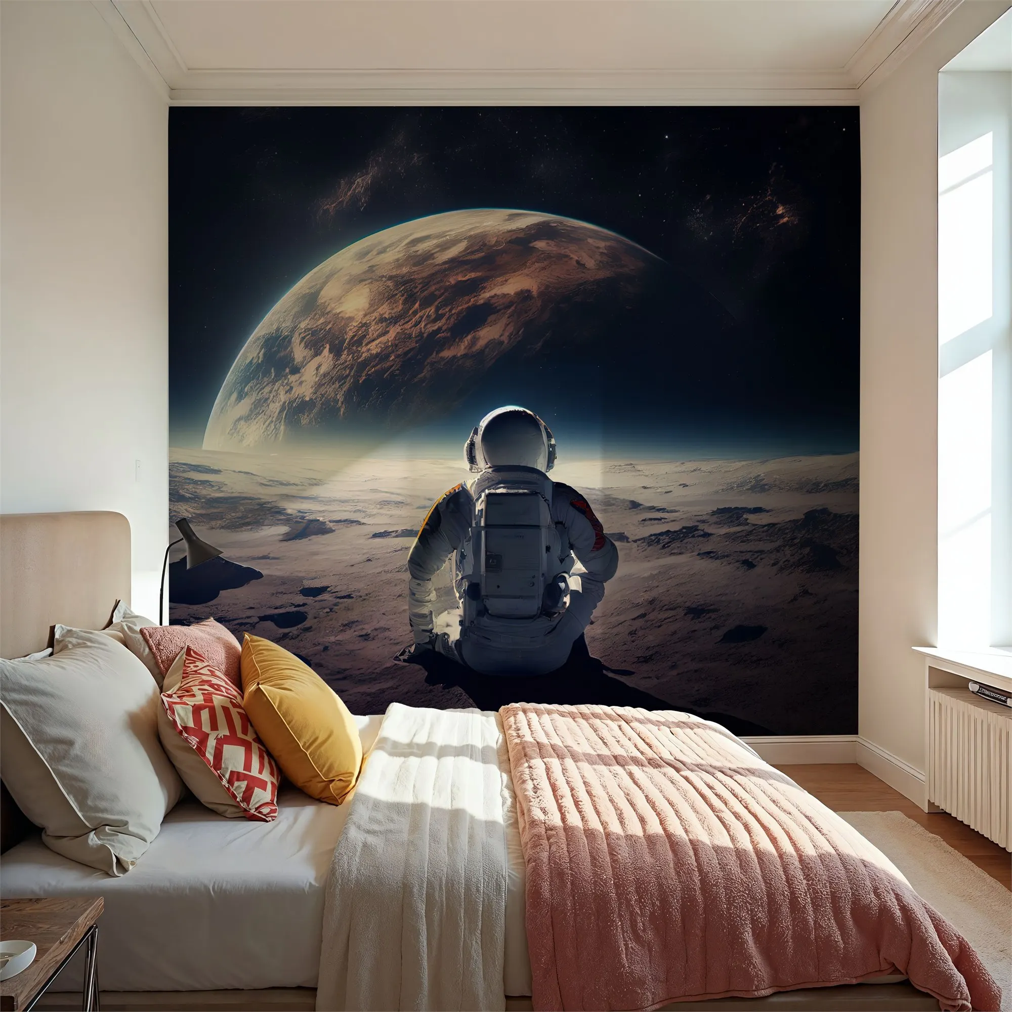 Astronaut Break Made to Measure Mural Wallpaper for Bedroom