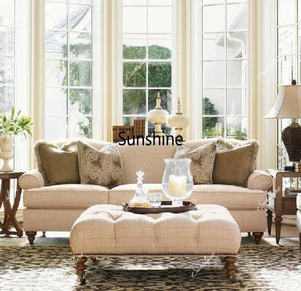 American rural simple modern fabric small apartment living room sofa