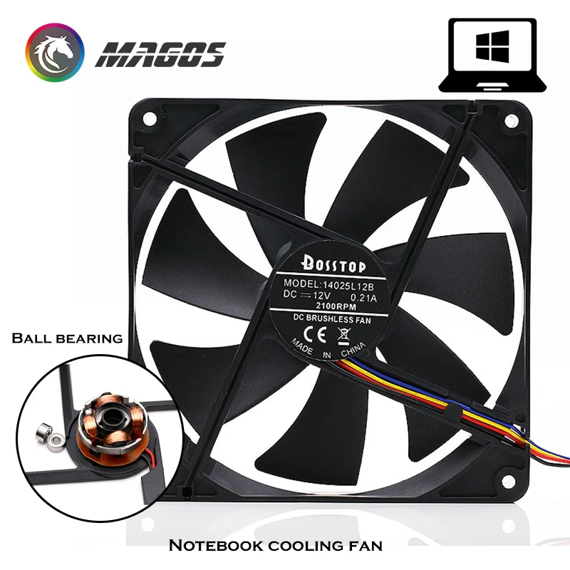 140mm High Speed PC Case Cooling Kit Fan For Computer Gamer Cabinet Notebook GPU Radiator Ming Fan Kit Cooler