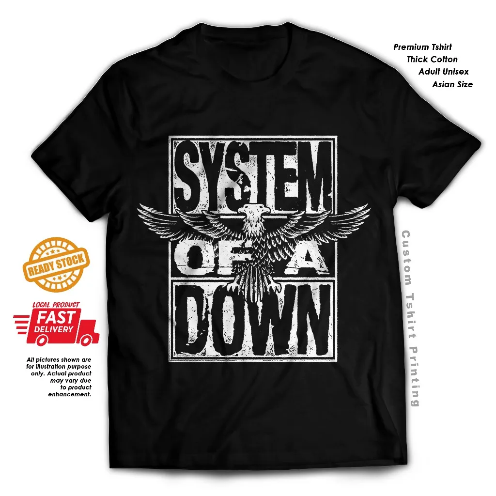 

System of A Down Heavy Metal Band Toxicity Cotton Tshirt American Singer T-shirt Men Street Hip-hop Rock Short-sleeved Women