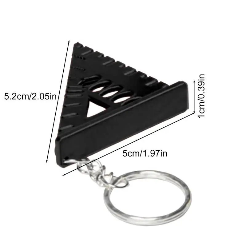Triangle Ruler Drafting Ruler Small Triangular Precision Speed With Key Ring Portable Measuring Tool For Metal Furniture