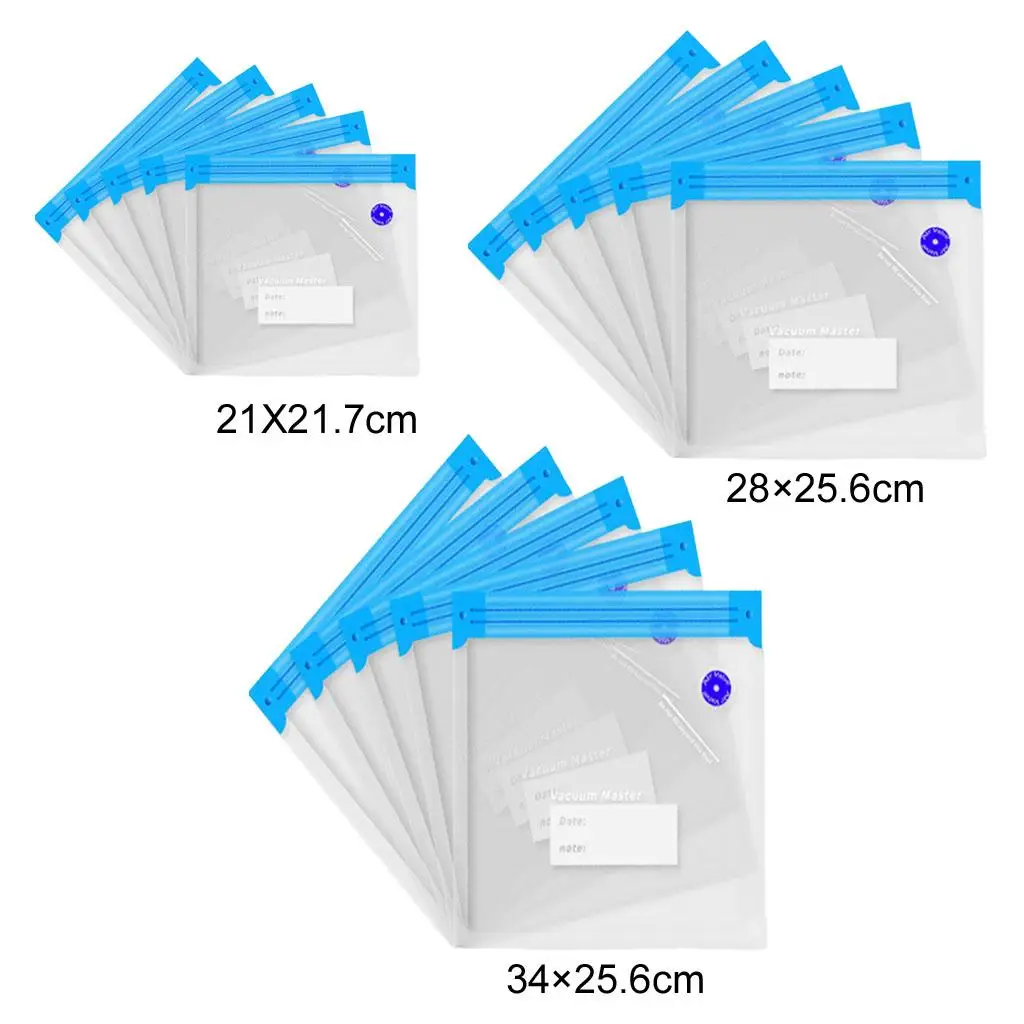 5 قطع قابلة لإعادة الاستخدام أكياس تخزين المواد الغذائية فراغ التعبئة والتغليف أكياس الغلق فراغ أكياس الفريزر