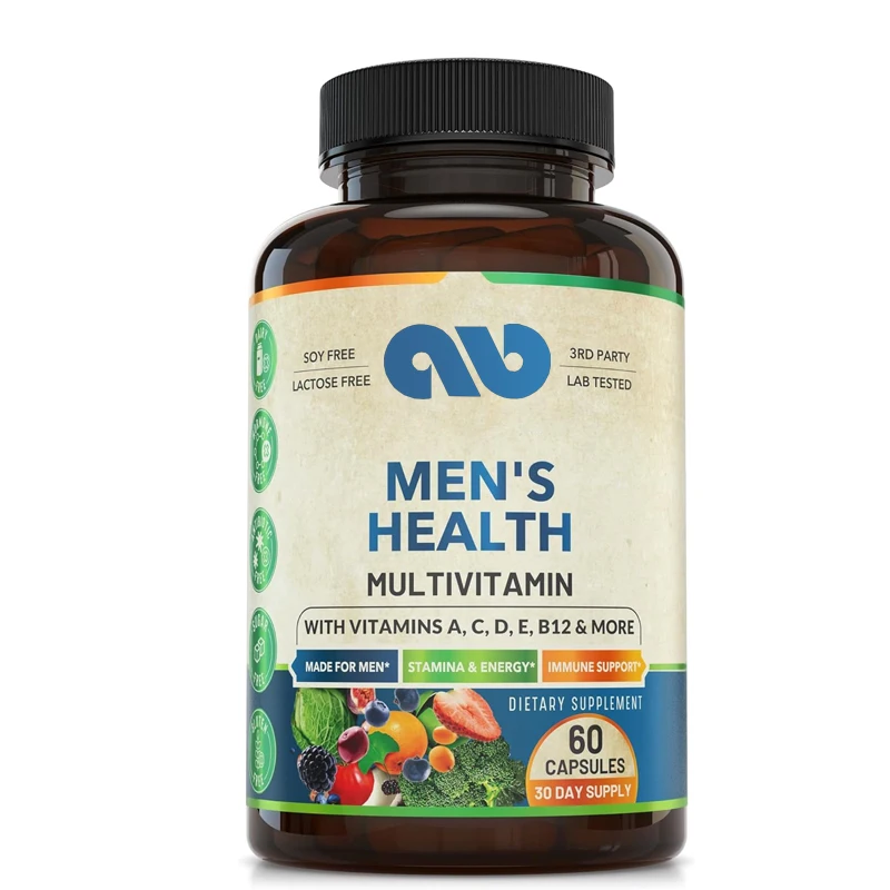 Men's daily multi vitamin and multi mineral supplements are used for energy, focus, endurance, and performance. 60 capsules