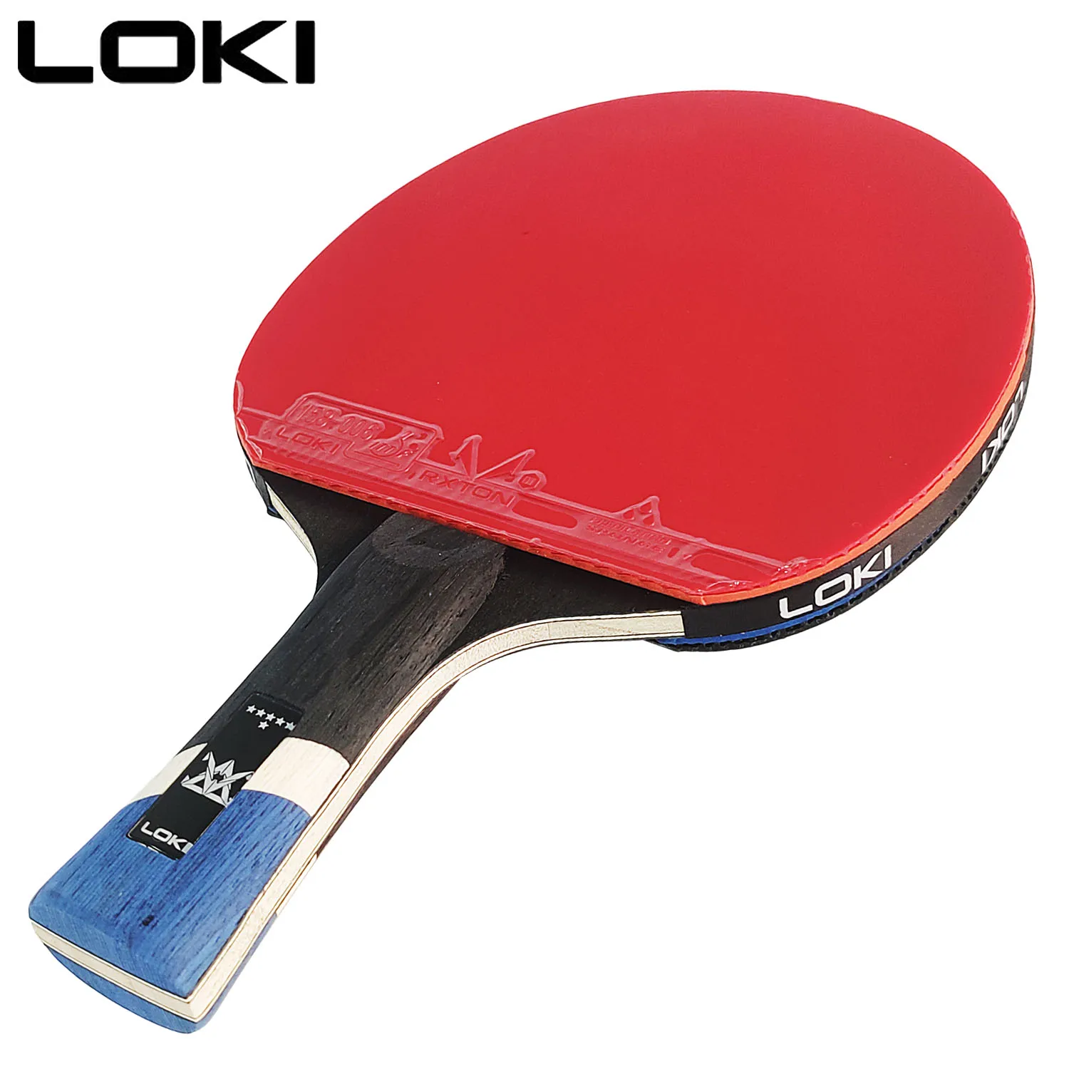 LOKI E6 Table Tennis Racket 6 Star 5+2 Carbon Blade Offensive Ping Pong Racket with Sticky Rubbers