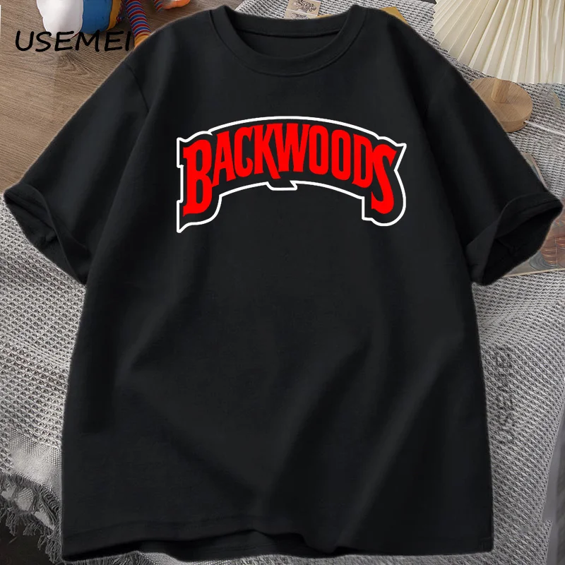 BACKWOODS T Shirts Retro Short Sleeve Cotton T-Shirt Fashion Street Hip Hop Rock Men Swag Tshirt