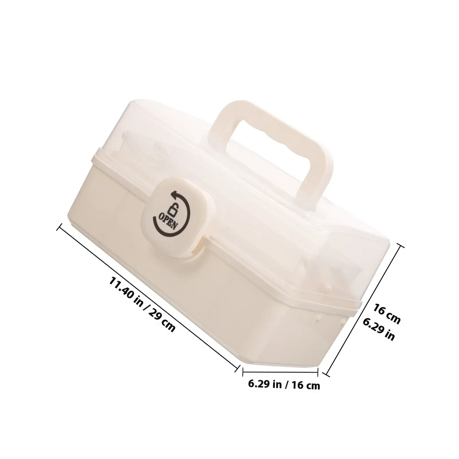1Pcs Transparent Large Capacity Medicine Organizer Box for Home Family First Aid Kit Portable Storage Case Desktop