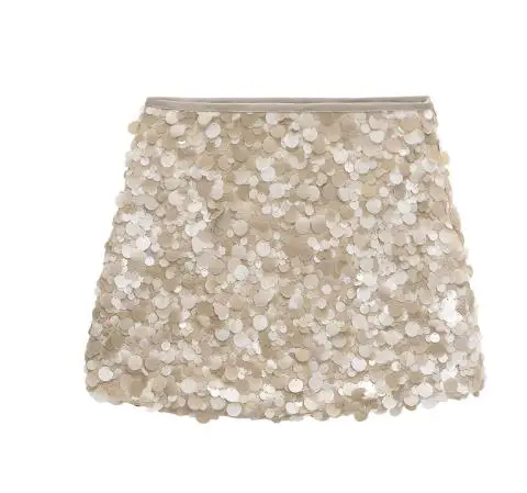 

Women Mini Skirt Sequin Skirt Fit Summer Bodycon Skirt Clubwear for Bar Party