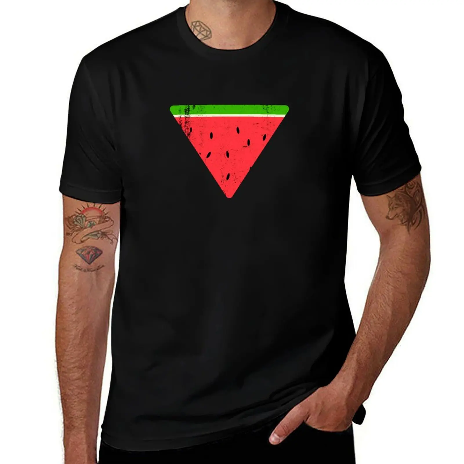 Watermelon Slice T-Shirt Comfort Stretch Tee Shirt T-Shirt