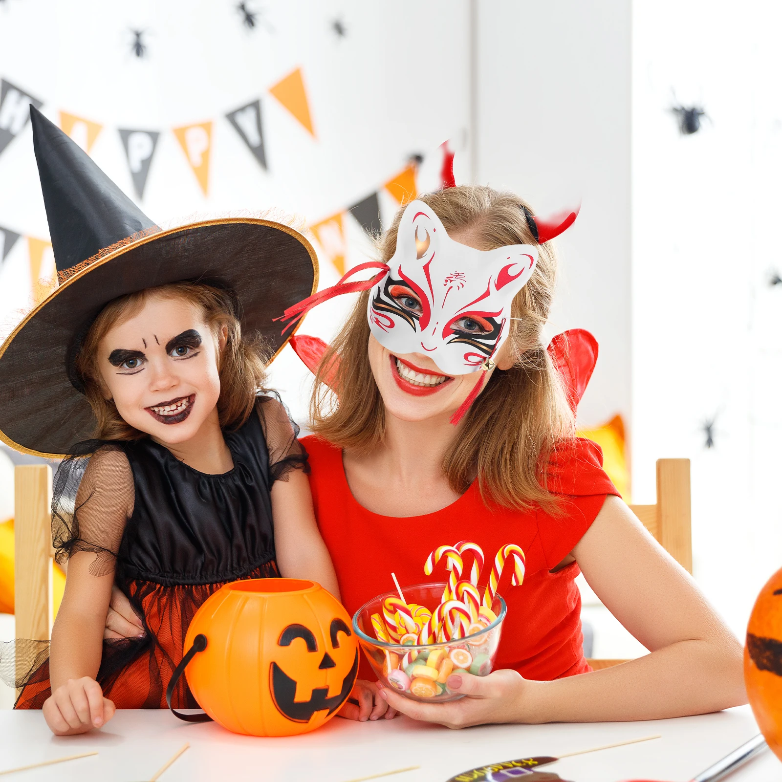 

Fox Face Half Mask Plastic Masquerade Masks Cosplay Costume Halloween Women Accessories Unique Design Mystical