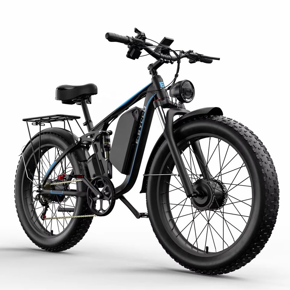 Electric Bike 4000W Dual Motor 52V 32AH lithium Battery adult E- bicycle Off-Road Full Suspension 26 Inch tire Electric bicycle image 8