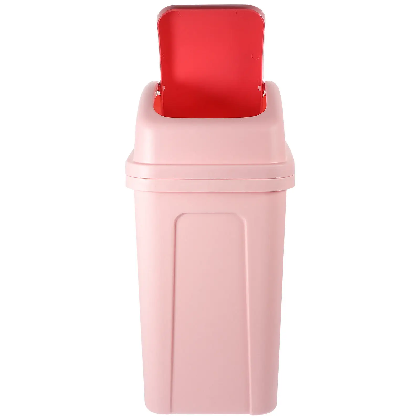 

Large Capacity Plastic Swing Lid Garbage Can Thick Stable Design Household Waste Bin for Kitchen Bathroom Nursery Restroom Use