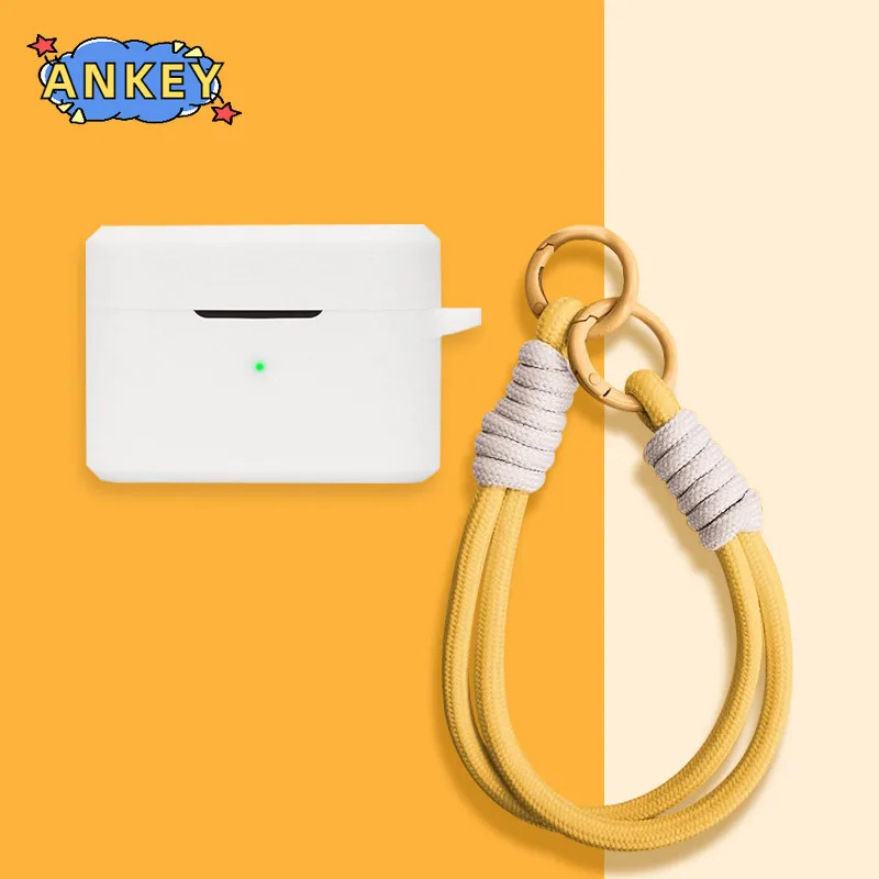 for Anker Soundcore C50i Case Earphones Premium Silicone Cover Shockproof Accessible Charging Port Bring a hanging rope