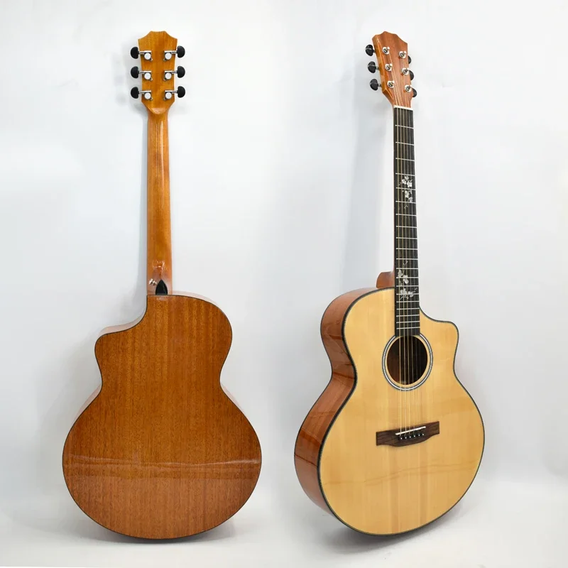 NestBody Gloss Acoustic JEwith Top, Épicéa Massif, 256 Côtés RosFrederick Geake, Haute Qualité, 40"