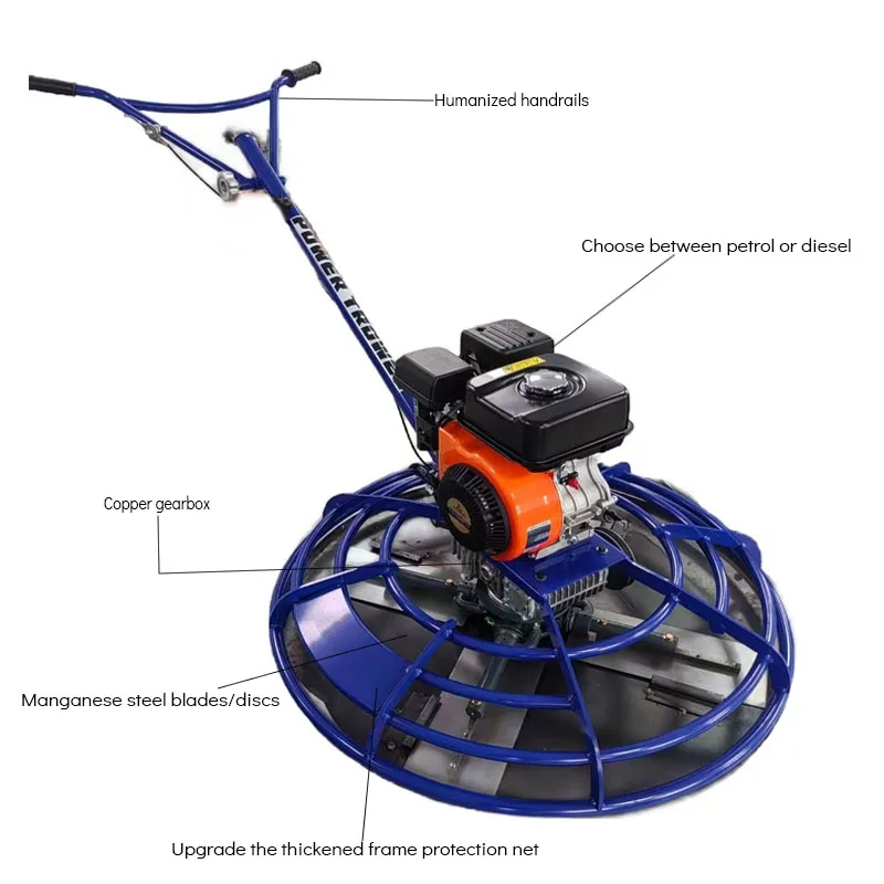 

40-Inch Helicopter Ground Polishing Machine Pavement Cement Polishing Trimmer Gasoline Diesel Concrete Power Trowel for Sale