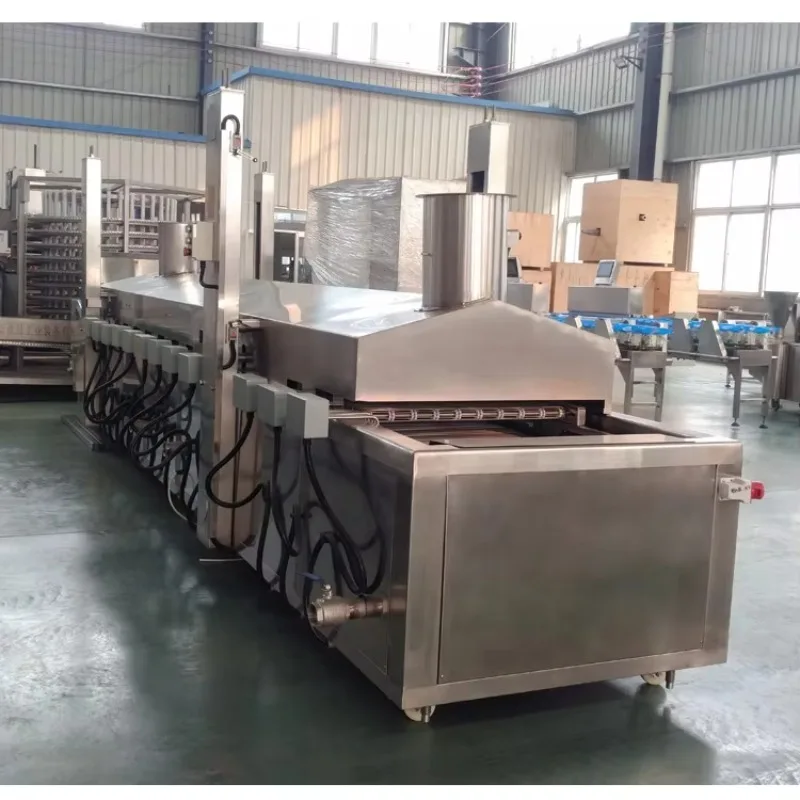 Automatic Conveyor Fryer Machine for Burger Chicken Nuggets Deep Frying Commercial Industrial Use Custom