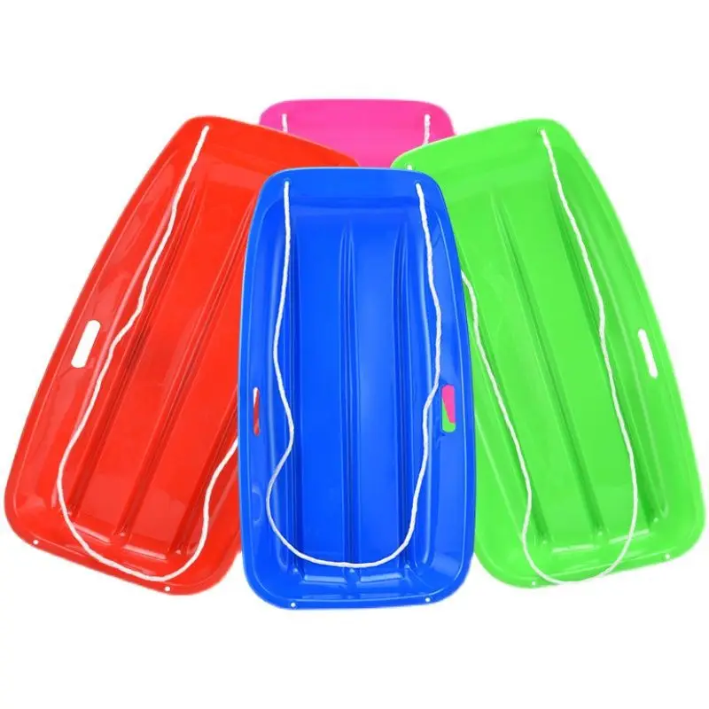 Heavy-Duty Double Sled, 2-Person Snow Grass Sledding Board, Durable Kid Adult Slide Board for Snow Sand Ice, Wear-Resistant Sled