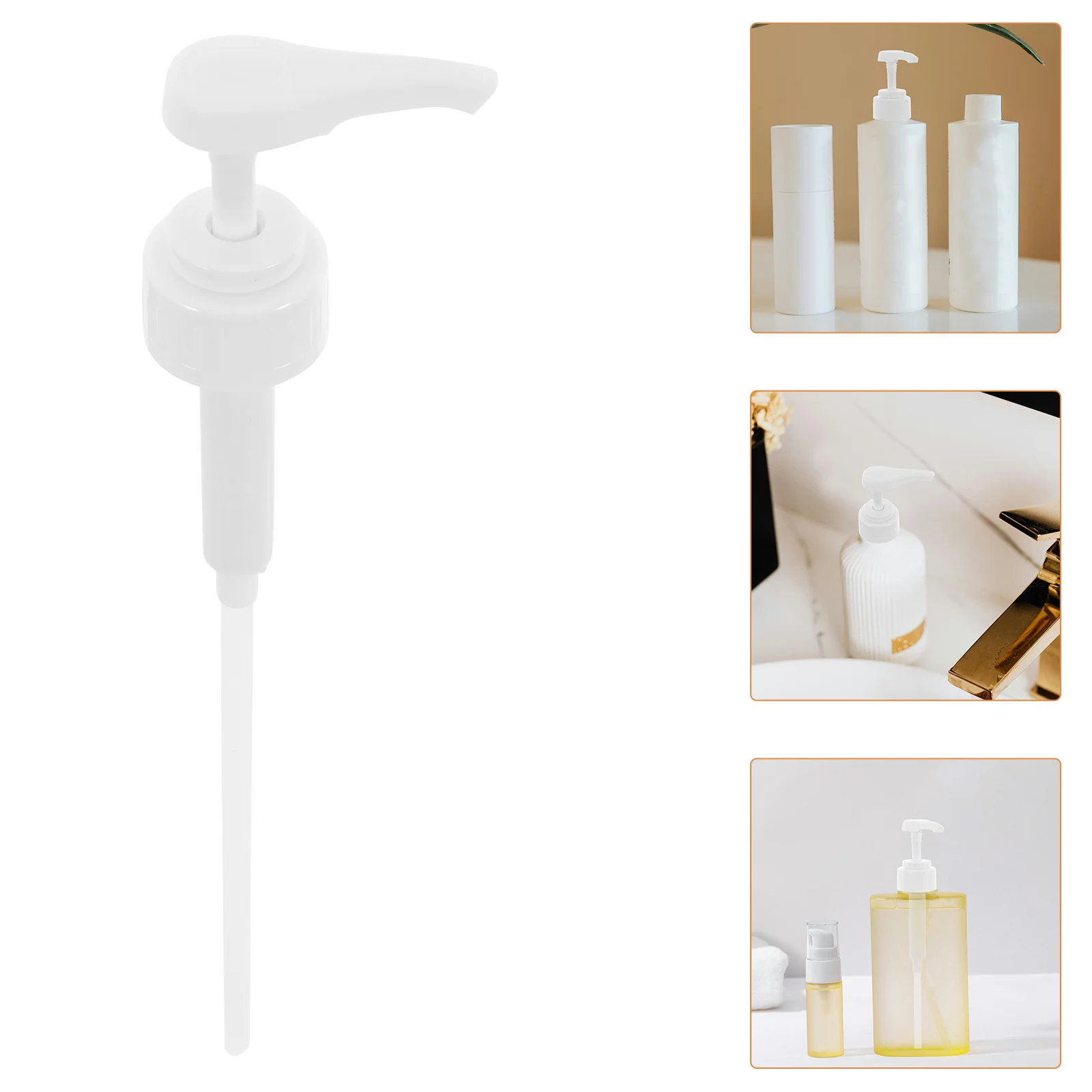 

2Pcs Pump Bottle Dispensers High Strength Shampoo Bottle Pump Replacement for Conditioner Lotion Soap Durable and Leak Proof