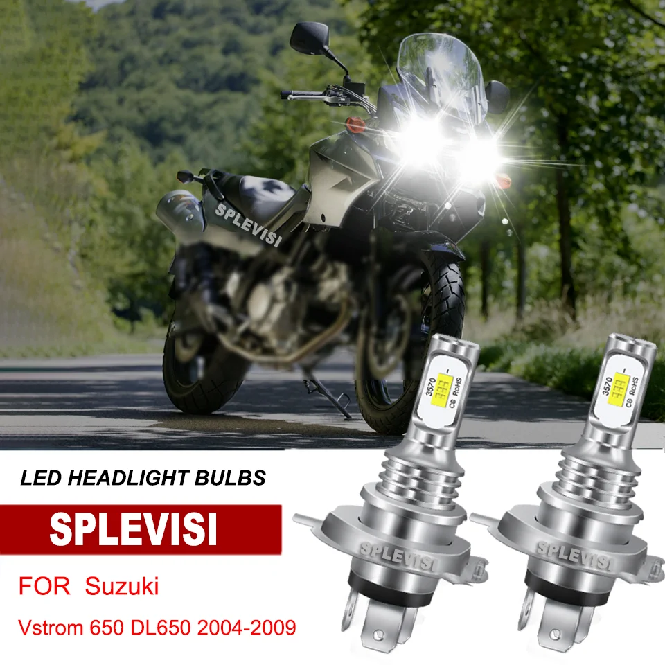 

2pcs H4/9003/HB2 White LED Headlight Upgrade Bulbs For Suzuki Vstrom 650 DL650 2004-2009 GSXS 750 2015-2021 GSXS 1000 2015-2021