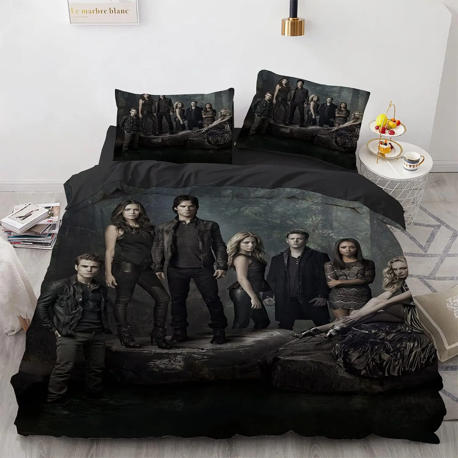 3D Printed The Vampire Diaries Bedding Set for Boys Girls Duvet Cover Pillowcase Twin Queen King Full Single Double Sizes