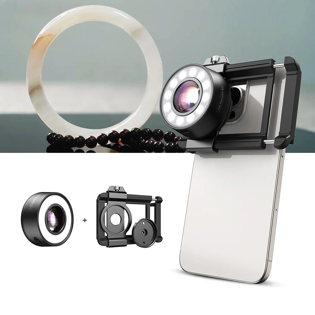 Phone Microscope Lens with 120X Magnification and Built in LED Suitable for iPhone and For Android Smartphones