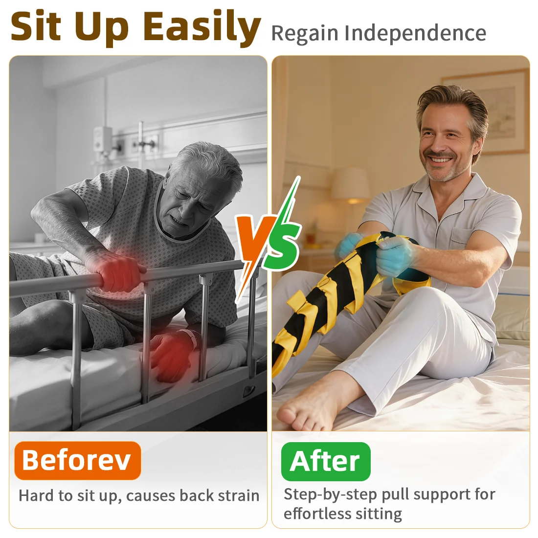 Ehucon Thicken Bed Ladder Pull Up Assist Bed Rope Ladder Bedridden Assistance Lift Up Belt Daily Living and Mobility Aids