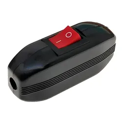Inline Switch For Lamp Light AC250V 6A Push Button On-Off LED Indicator