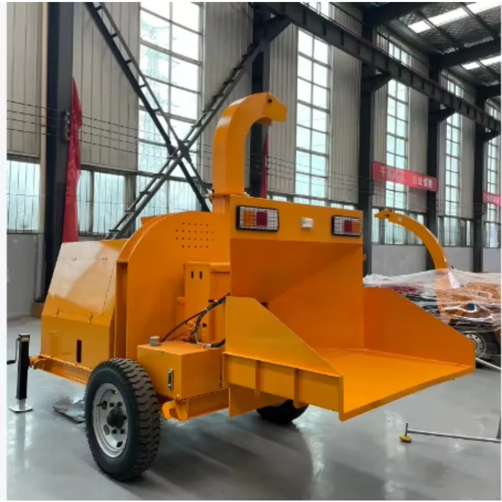 Electric Wood Chipper Shredder Heavy Duty Garden Branch Crusher with Safety Protection High Productivity 75W Motor