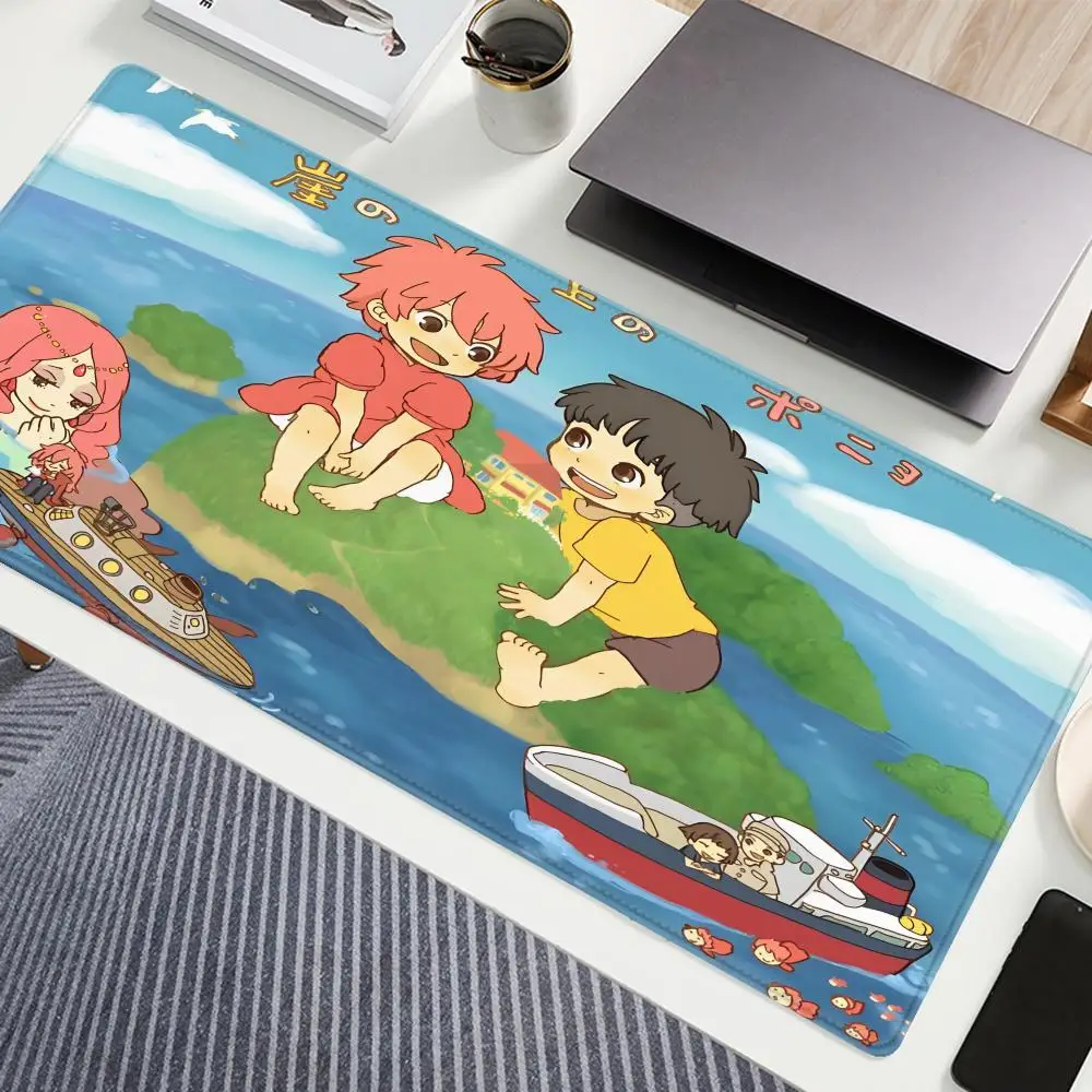 Аниме Коврик для мыши Коврик для мыши Настольный коврик с ковриком Игровые аксессуары Prime Gaming XXL Коврик для клавиатуры P-Ponyo On The Cliff-f