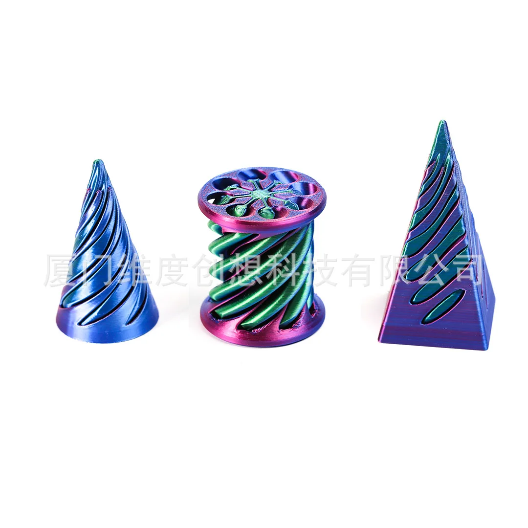ของเล่นพิมพ์ 3 มิติ รูปทรงกรวยวน 6 ชิ้น ของเล่นฝึกสมาธิ ของตกแต่งโต๊ะทำงาน ของที่ระลึก ช่วยผ่อนคลายความวิตกกังวล
