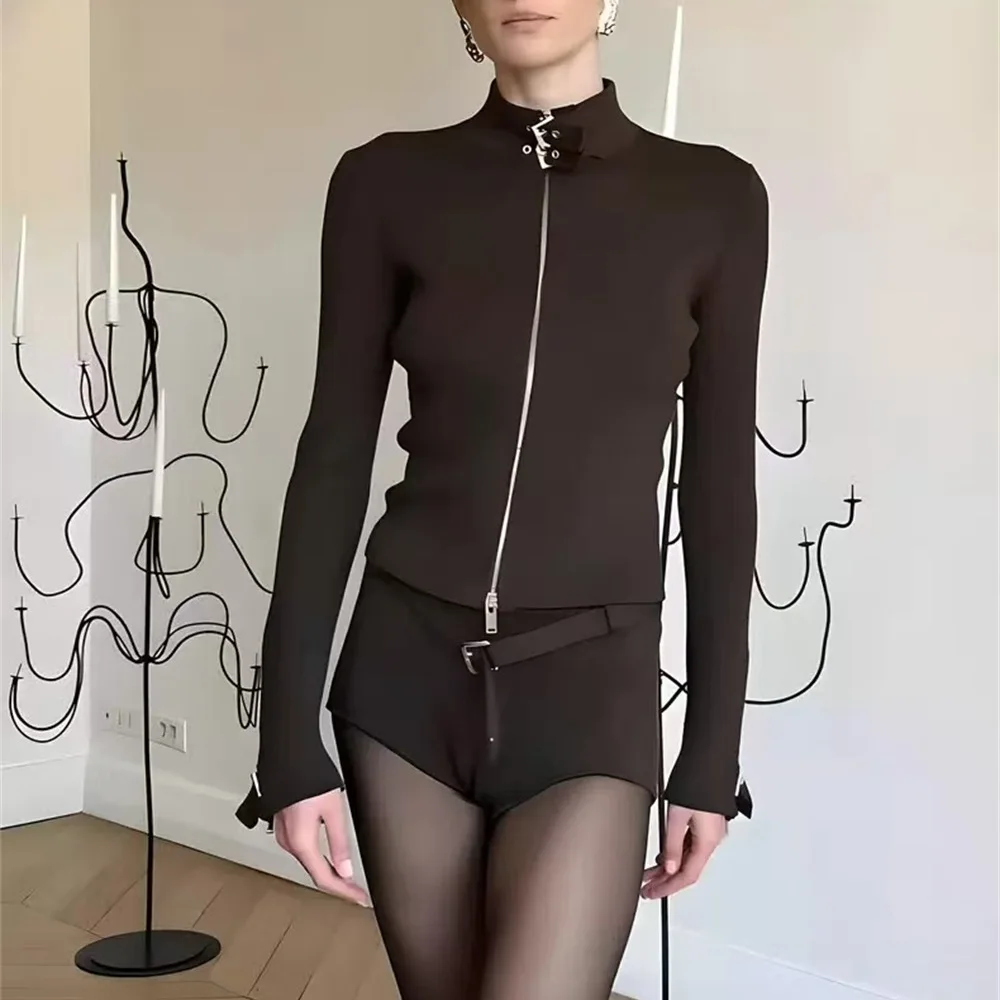 

Осень 202, женский свитер, кардиган, вязаный эластичный корсет, женская облегающая куртка Y2K, одежда, новая мода, высококачественные топы, бюстгальтер