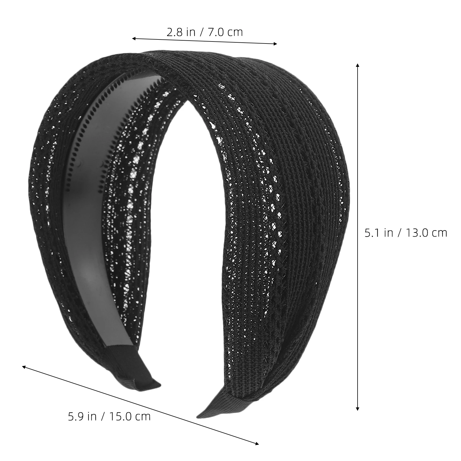 زينة واسعة الحافة مضادة للانزلاق للنساء، إكسسوارات شعر نسائية قابلة للتنفس، أدوات تصفيف الشعر #6