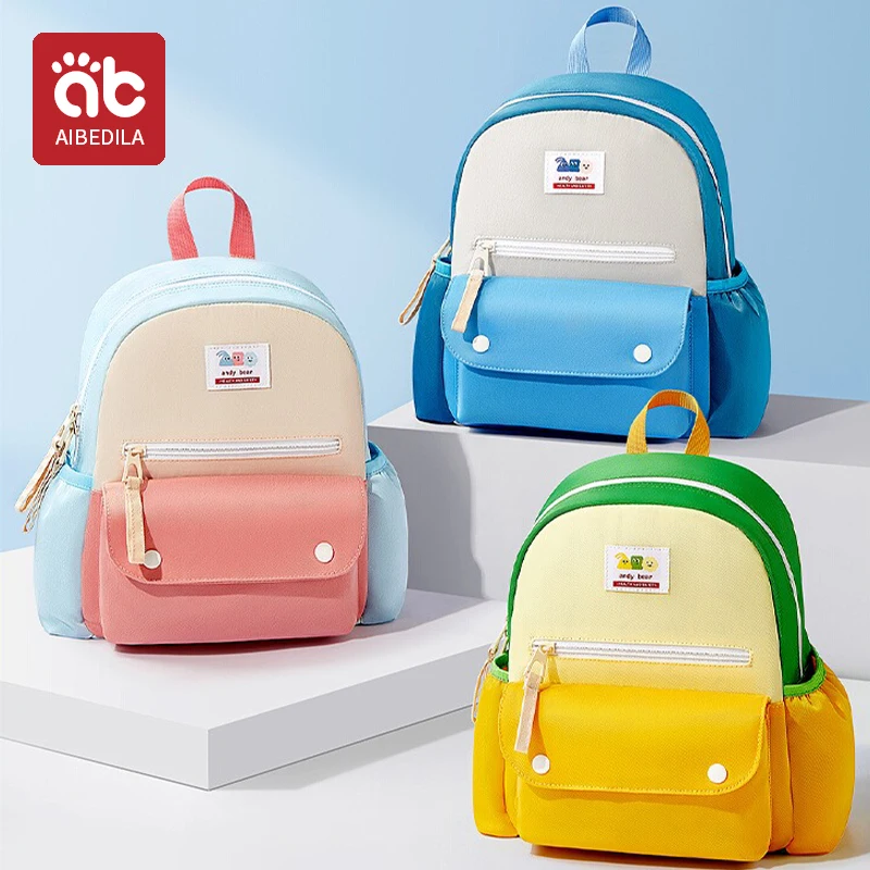 

AIBEDILA Canvas Kids Backpack Kawaii Children's Handbags for Girl Kindergarten Boy Schoolbag Travel Toddler Bag 2025