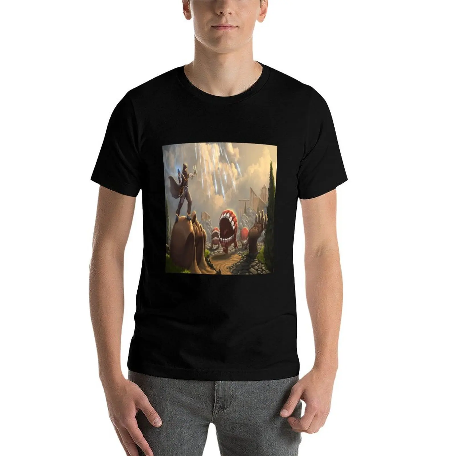 

Tibia game hunt in Roshamuul T-Shirt man t shirt designer cotton t shirt man T-Shirt