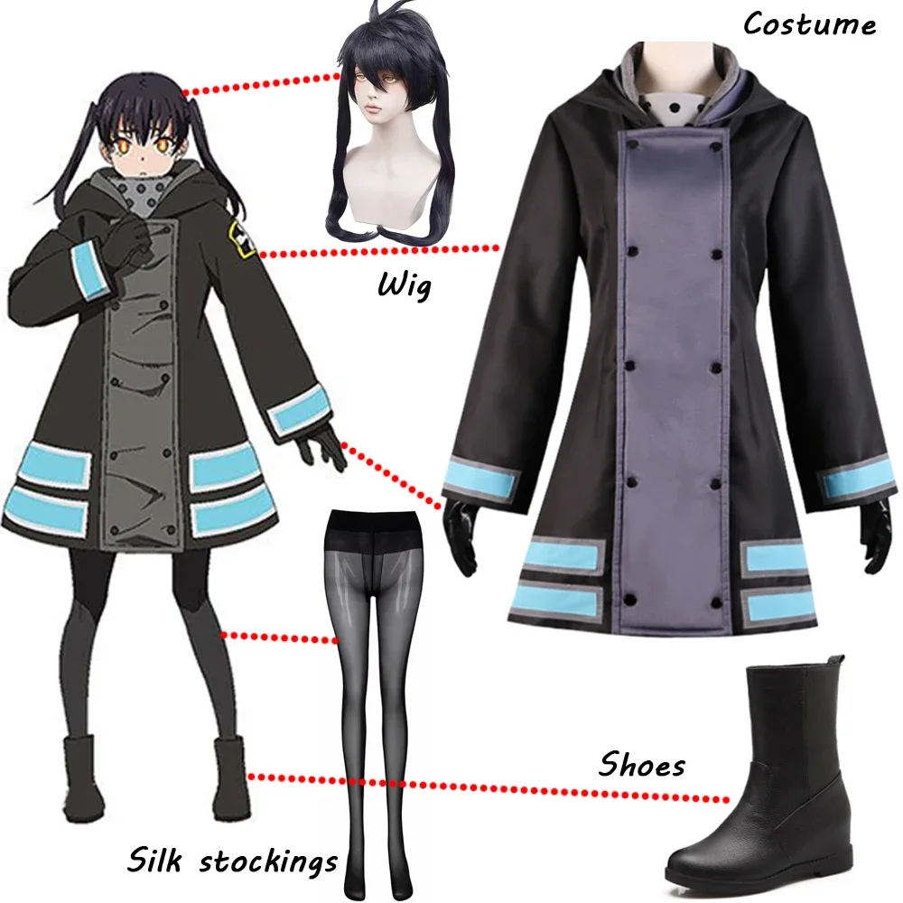 SingXeng Anime Enen No Shouboutai /Enn Enn no Shouboutai Tamaki Kotatsu Cosplay Costume Coat Jacket Hoody Outfit Halloween