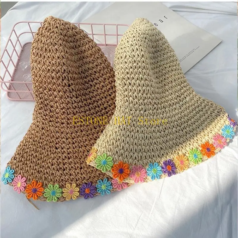 

49MF 15 ярдов разноцветная ромашка для украшения солнечных цветов кружевная вышитая лента с аппликацией для самостоятельного для