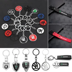 Porte-clés badges de voiture à la mode, porte-clés, accessoires de décoration automatique pour Skoda Octavia, Kodiaq Fabia Karoq, Superb 3, 2, Superb Rine