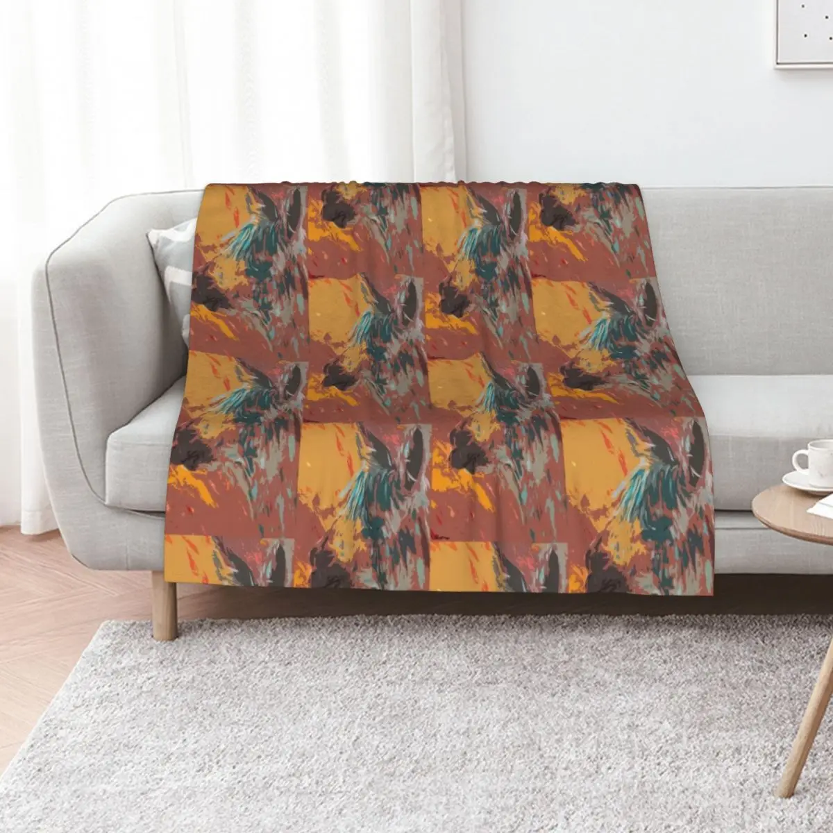 

Funky Alpaca Design Throw Blanket decorative Single Comforter Cute Plaid Blankets