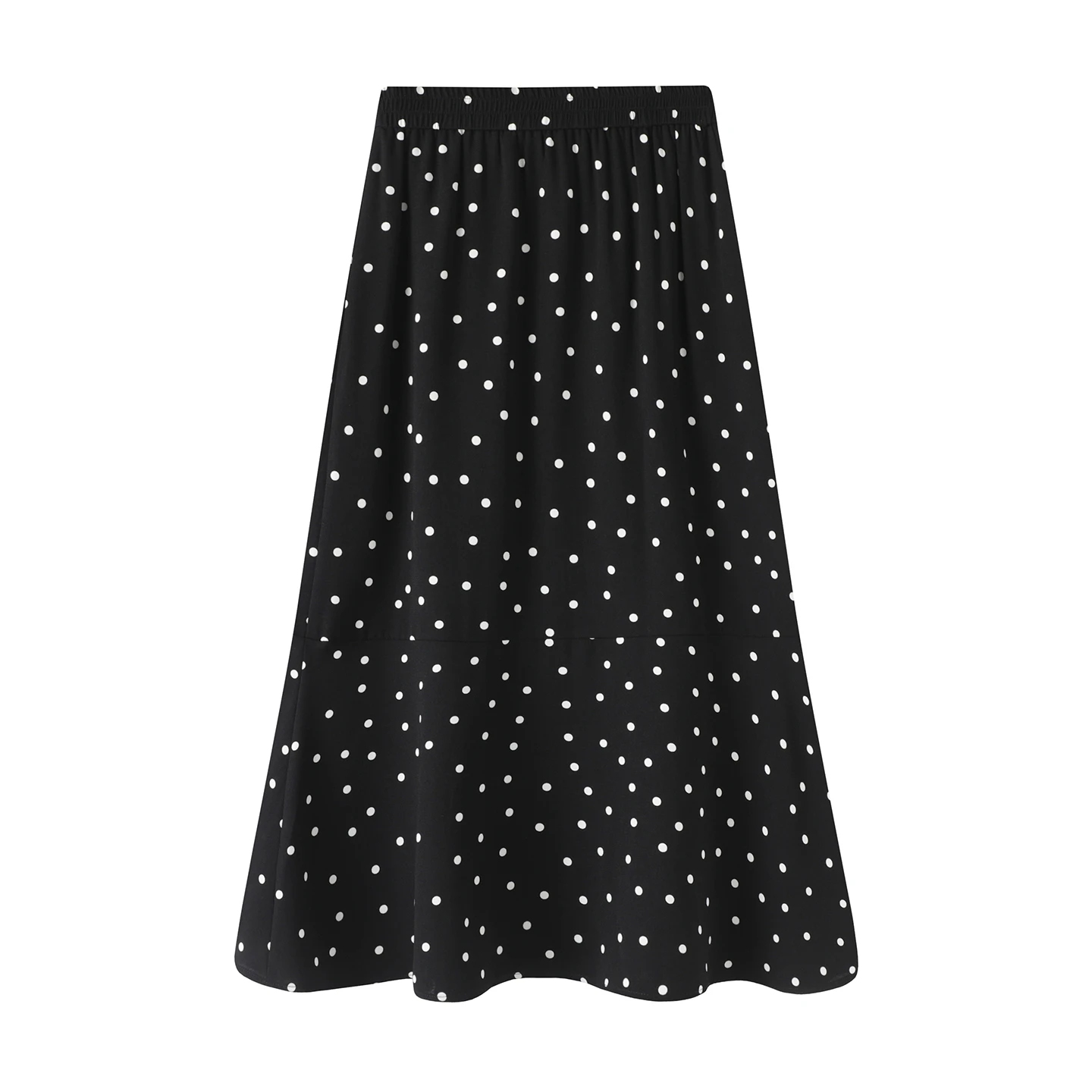 Gonna a coda fi a pois chic a vita alta da donna Autunno New Sle Nascondi gonna a base di carne Gonna longuette a trapezio Fibra di poliestere