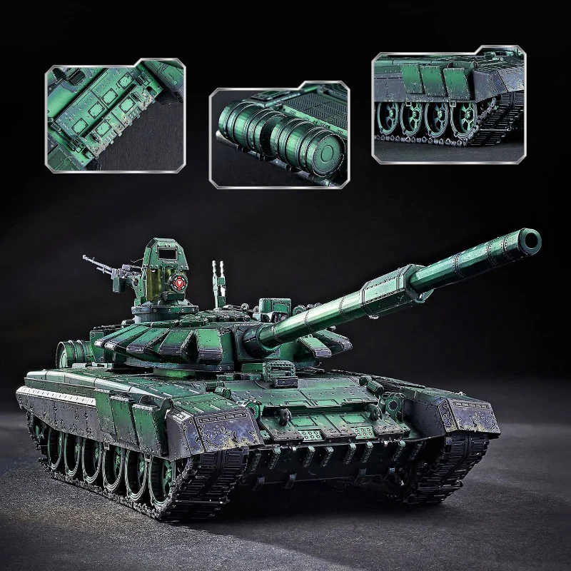 Christmas DIY 3D Metal Assembled Model Puzzle Model Main Battle Tank I52221&I52222 Toys for Men, Women And Children