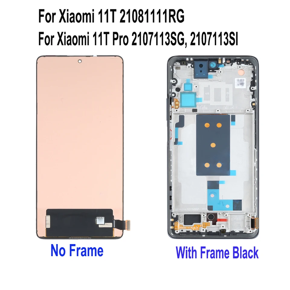 For Xiaomi 11T Pro 11TPro 2107113SG LCD Display Touch Screen