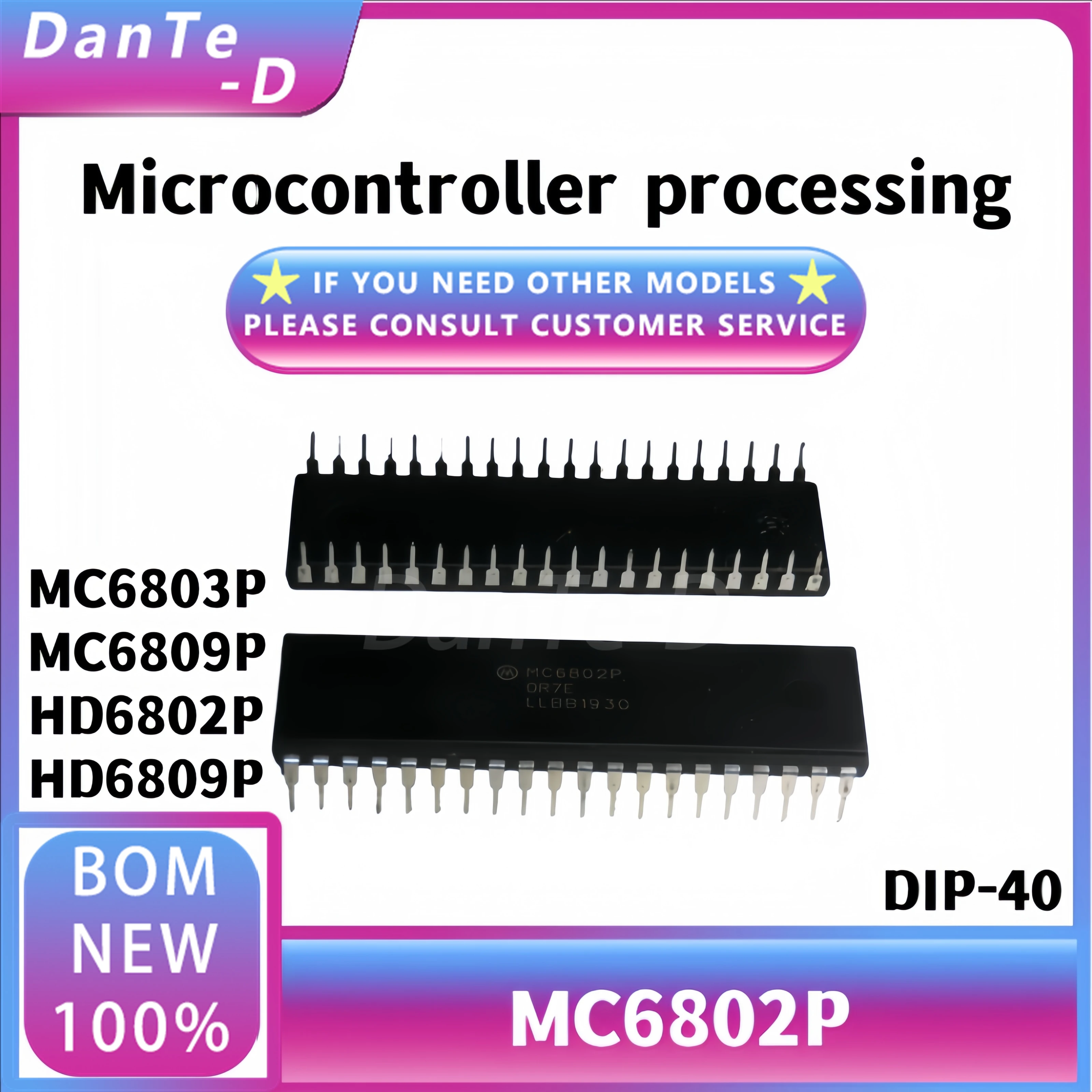 MC6802P DIP-40 MC6803P/MC6809P Microcontroller IC Original