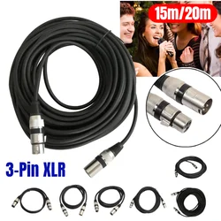 3 Pin XLR Microphone Cable MIC Wire cord Male to Female Audio Extension Cord for Microphone 3m/5m/10m/15m/20m