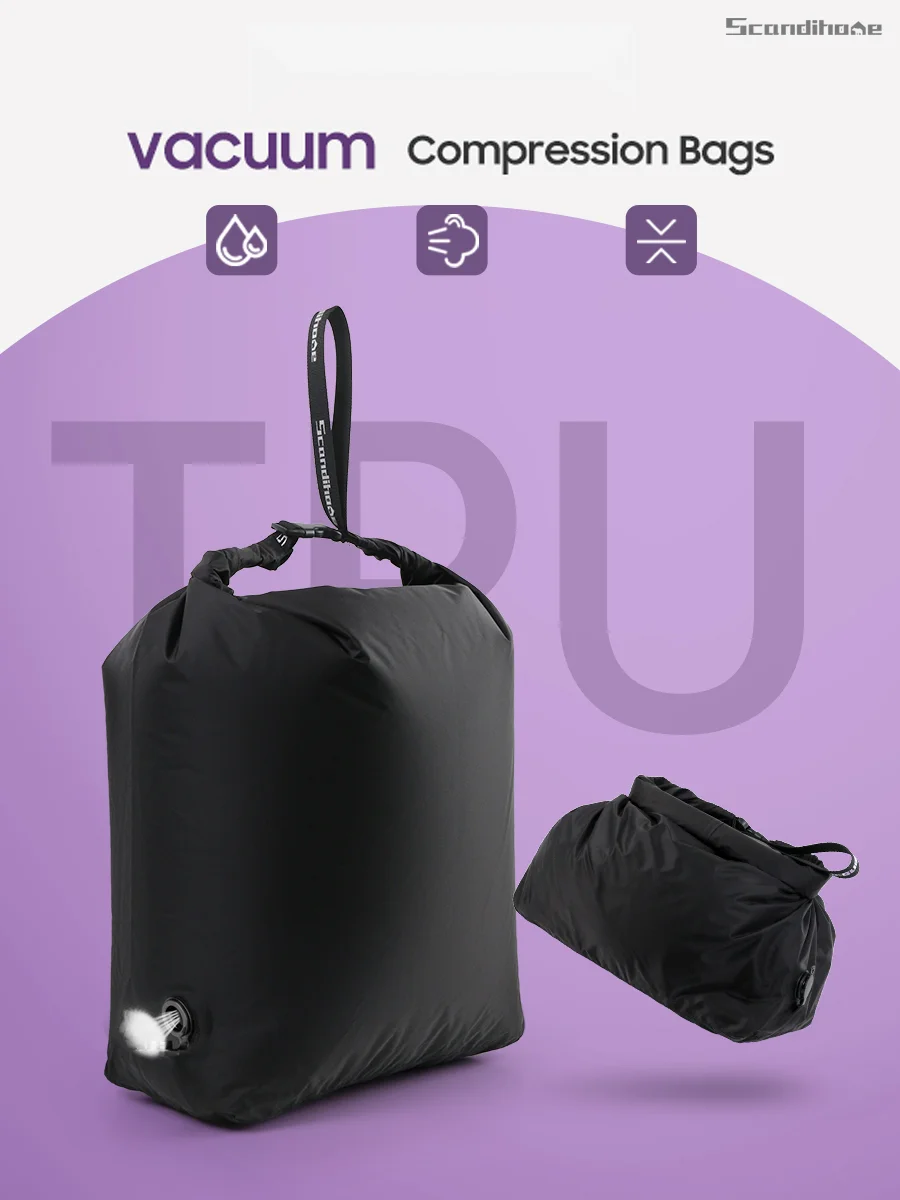 Luggage Vacuum Compression Bag Pump Free Reusable Vacuum Storage Bag 70% Space Save Waterproof Travel Clothes Sealed Packing Bag