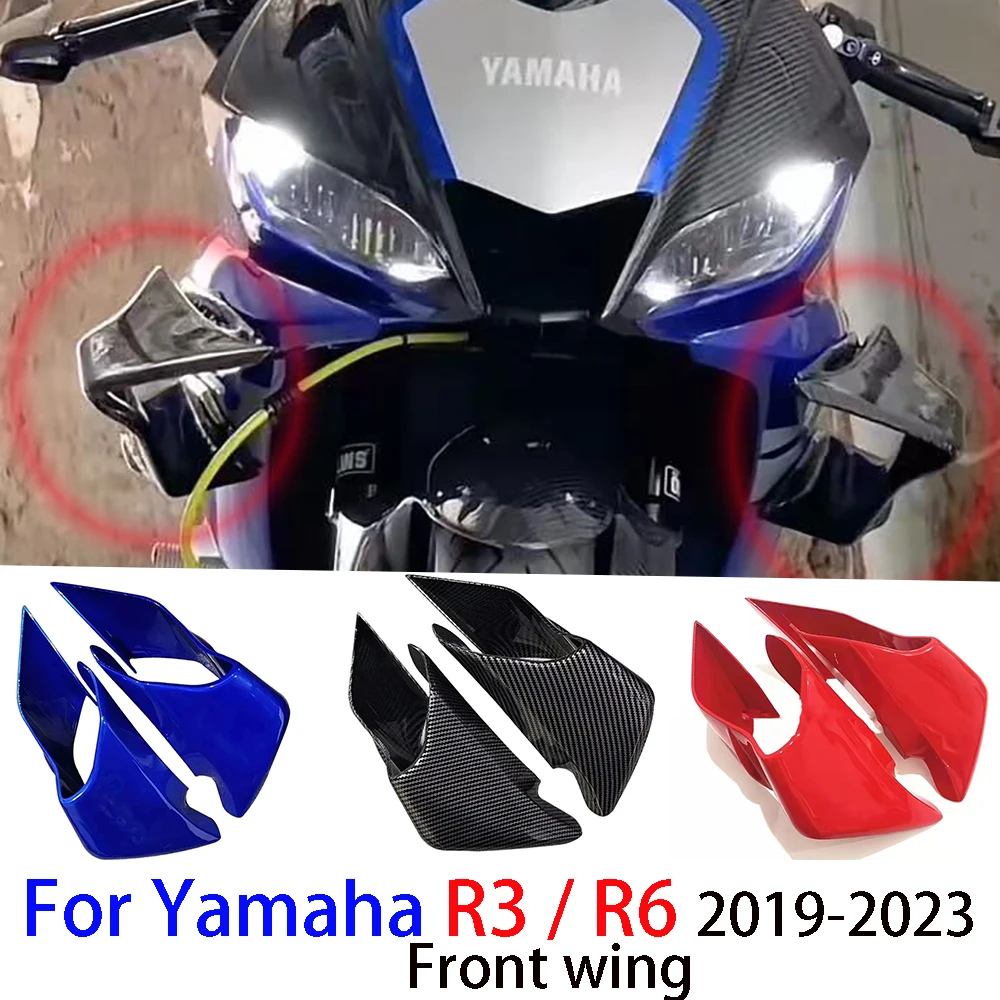 For YAMAHA YZF-R25 YZF-R3 YZF-R6 Motorcycle Aerodynamic Winglets Fixed Wind Wing YZFR3 R25 R6 Fairing shell accessories