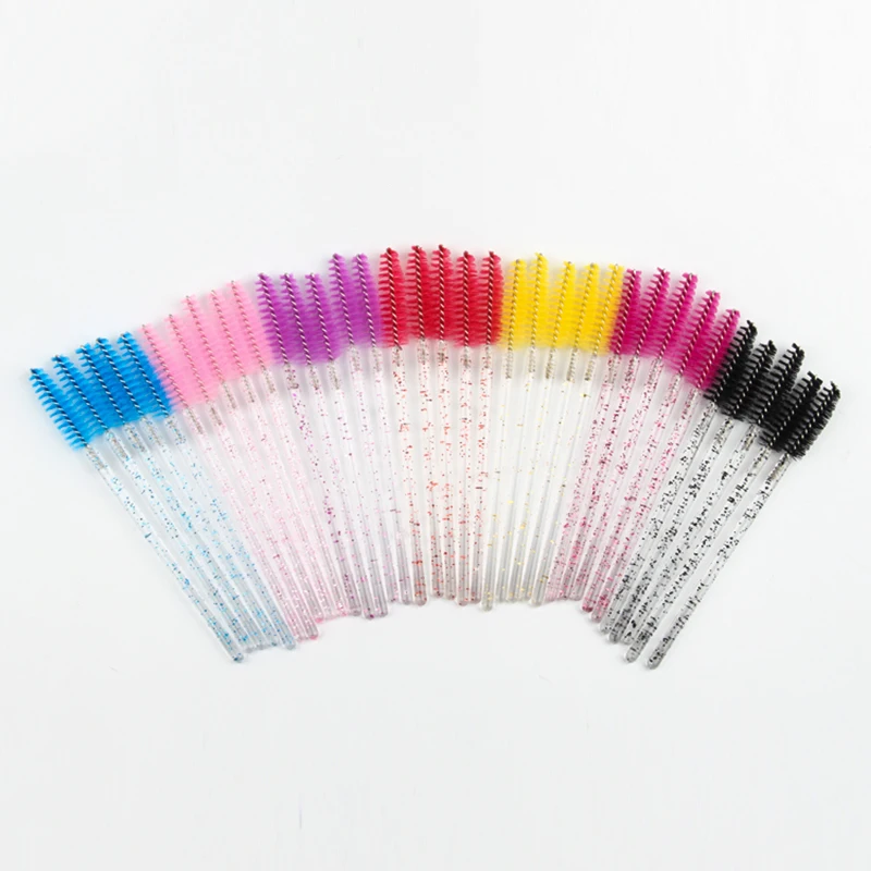 Ensemble de brosses à cils en cristal, 5/20/50 sachets, vente en gros, baguettes de mascara, outil de beauté professionnel